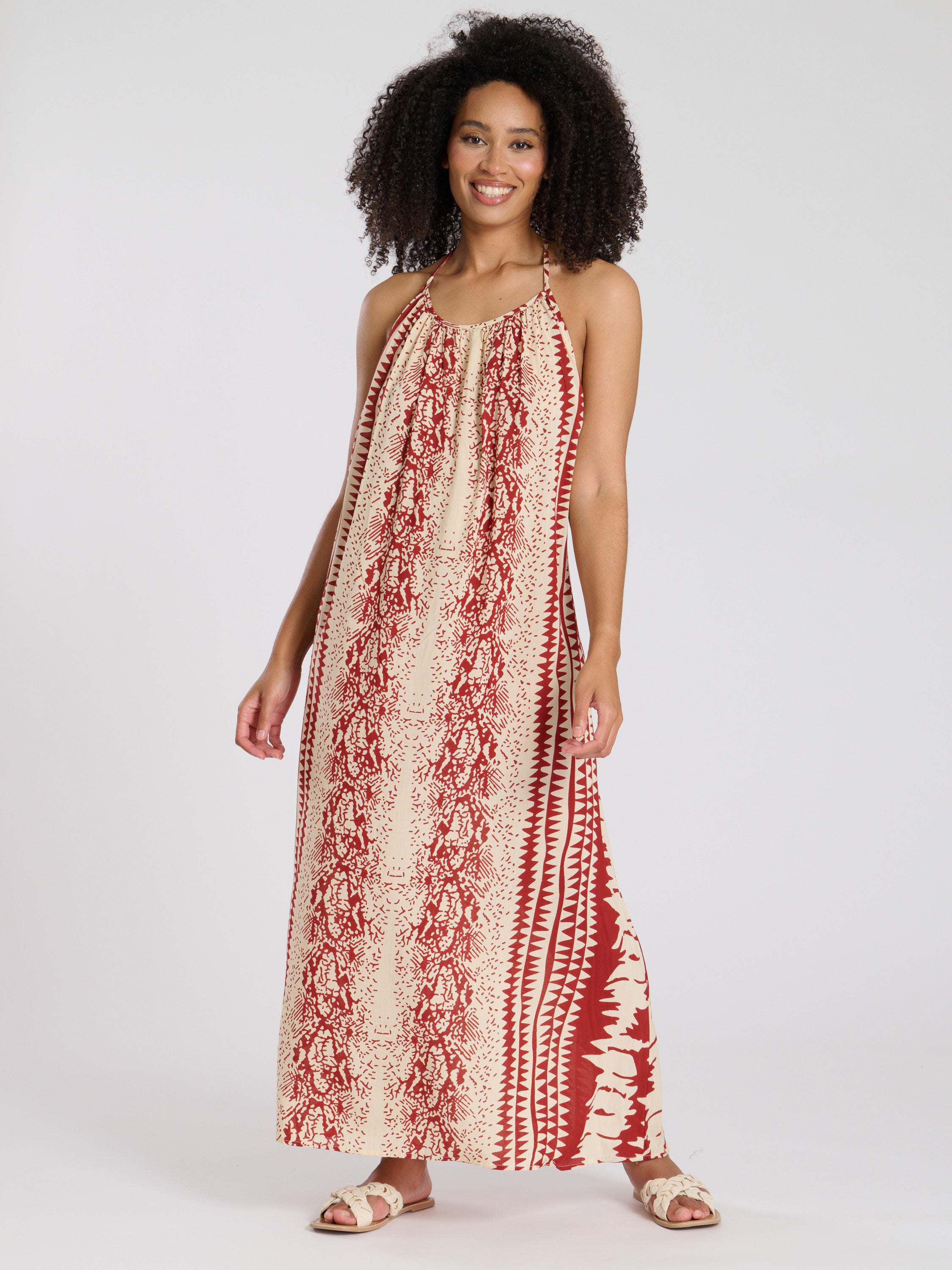 Multi Printed Halter neck Beach Maxi Dress Continental Textiles Multi Printed Halter neck Beach Maxi Dress Continental Textiles